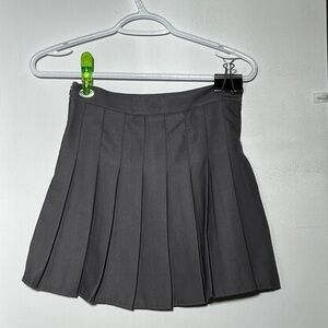 OAK + FORT Gray Pleated Mini Skirt